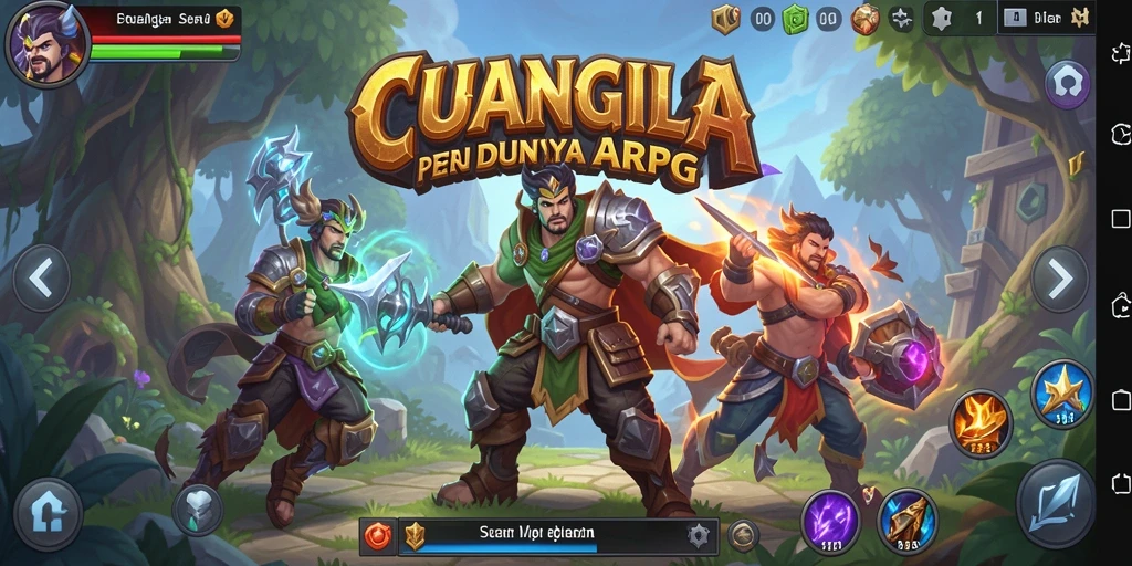 Screenshot gameplay seru dari CUANGILA menampilkan aksi pertarungan ARPG.