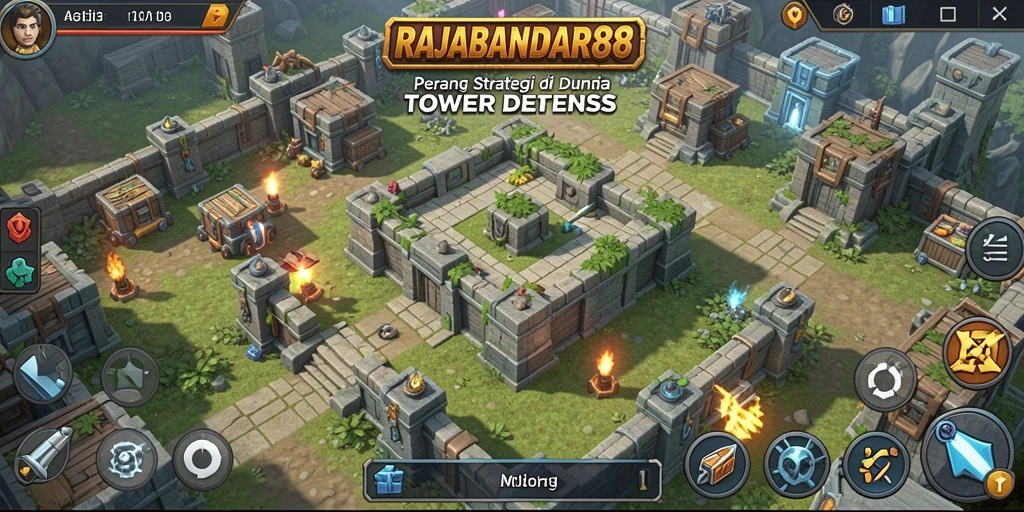 Tampilan gameplay menegangkan dengan strategi pertahanan yang menarik.