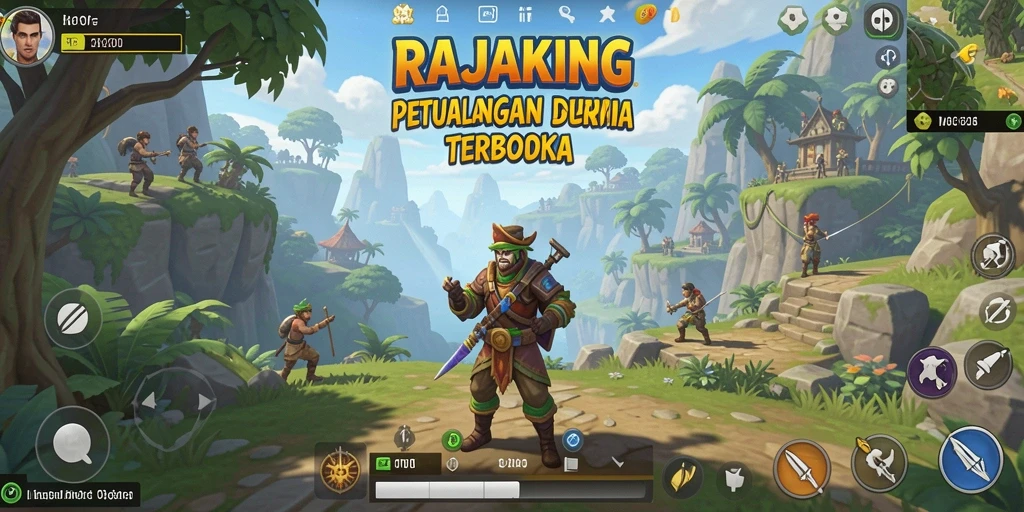 Gameplay seru dalam dunia terbuka RAJAKING.