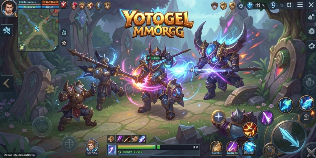 Gameplay seru YOTOGEL menampilkan aksi epik dalam dunia MMORPG.