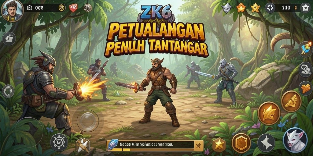 Screenshot gameplay ZK6 menampilkan petualangan yang menarik dan penuh tantangan.
